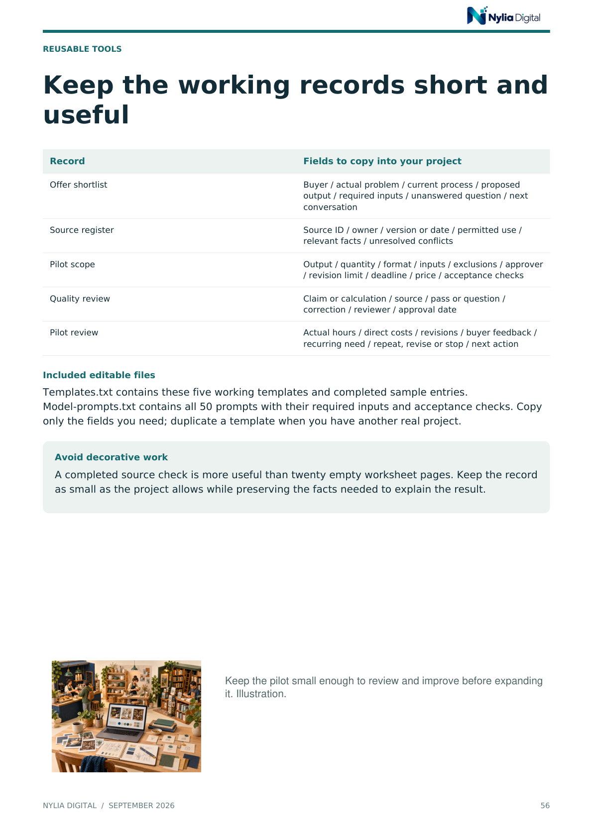 Actual included guide page 56 from 1,000 AI Income Ideas for 2026
