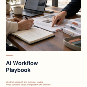 AI Workflow Playbook: Meetings, Research & Customer Replies — actual Nylia Digital cover