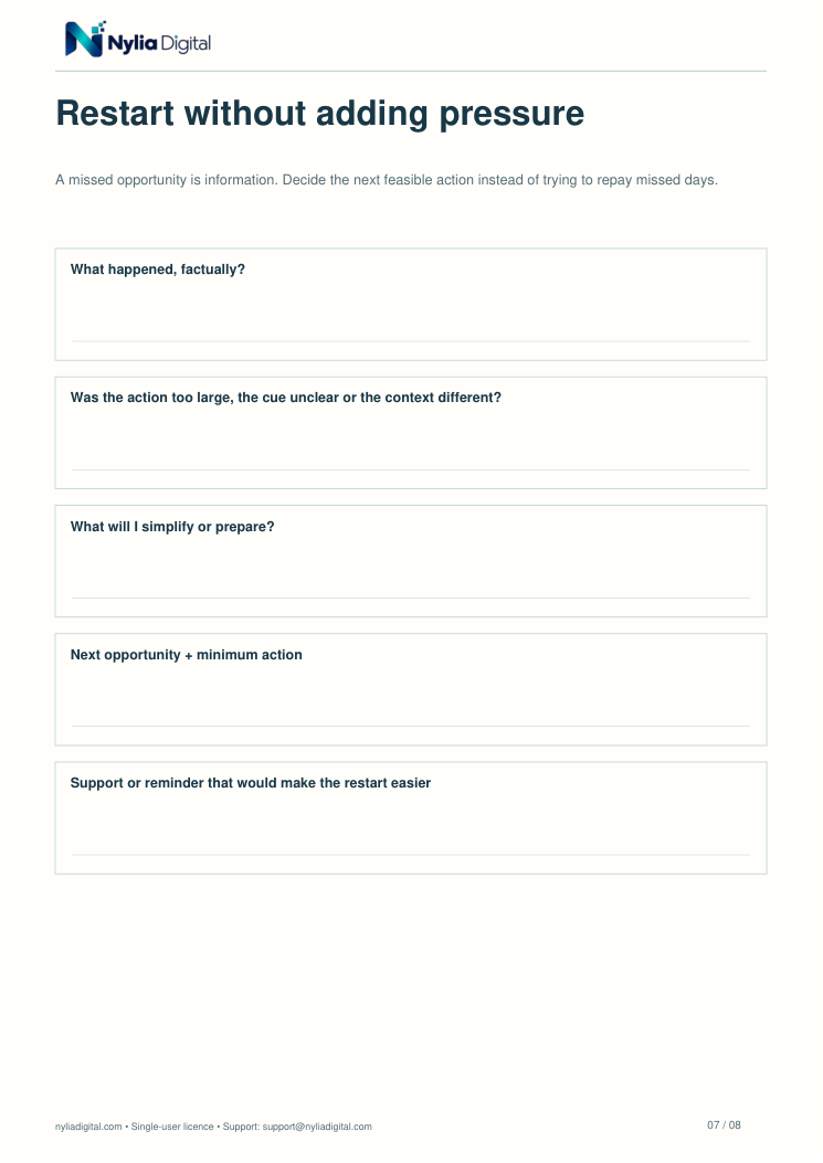 Small Habits, Useful Evidence: actual included page 7 from habit-wellbeing-planner-EN-A4.pdf