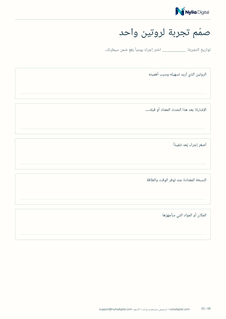 Small Habits, Useful Evidence: actual included page 3 from habit-wellbeing-planner-AR-A4.pdf