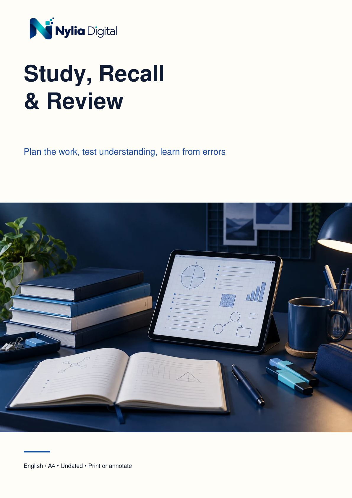 Study, Recall & Review — actual Nylia Digital cover