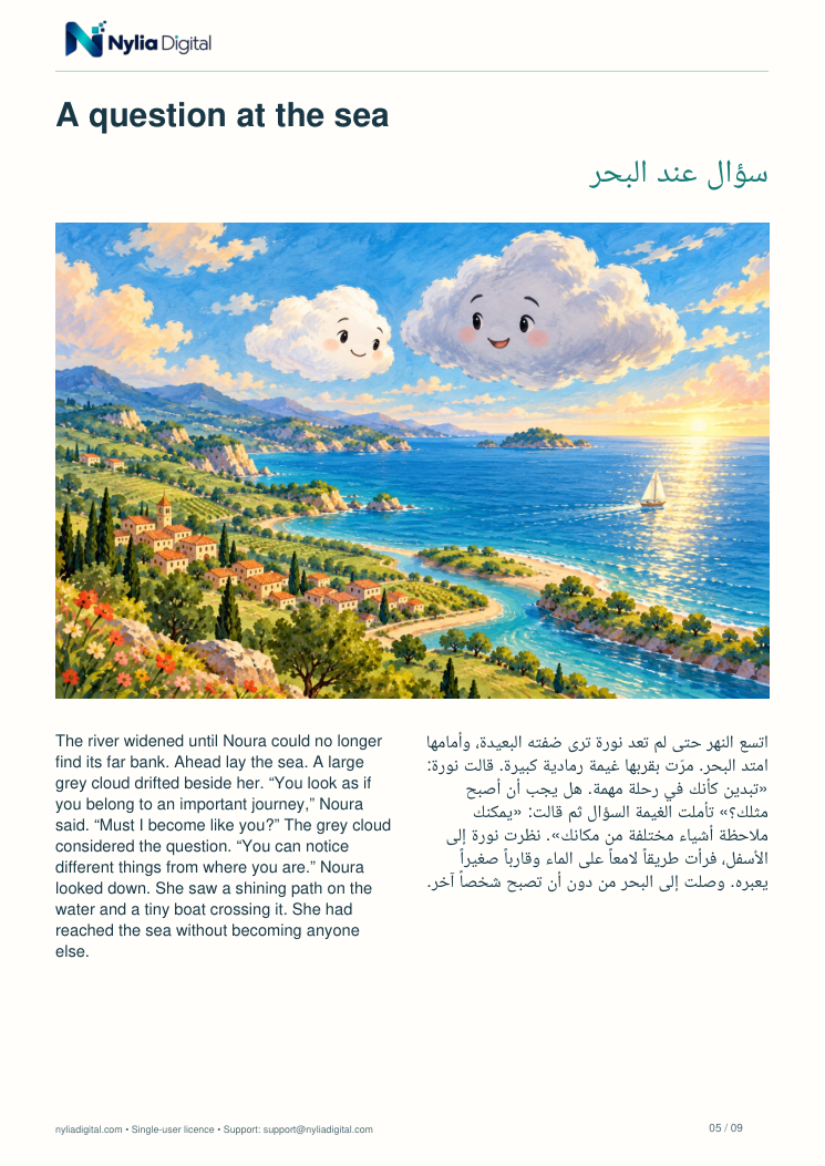 The Cloud That Wanted to Travel: actual included page 5 from the-little-clouds-big-journey-EN-AR-A4.pdf